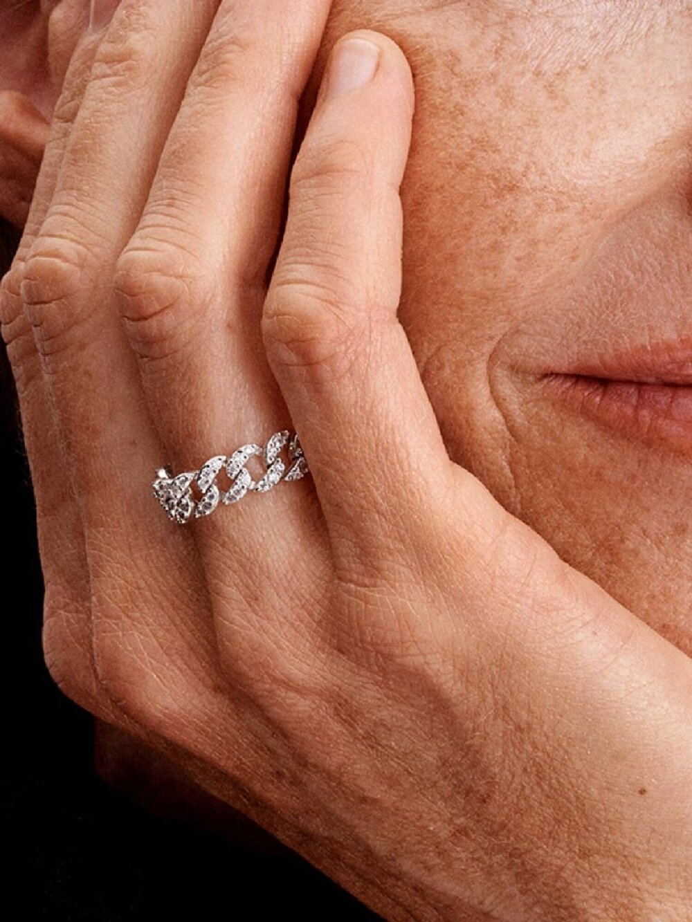 Pandora Pavé Cuban Chain Ring - Picture 5 of 6